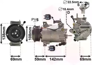 VAN WEZEL 1800k603 -  Компрессор, кондиционер